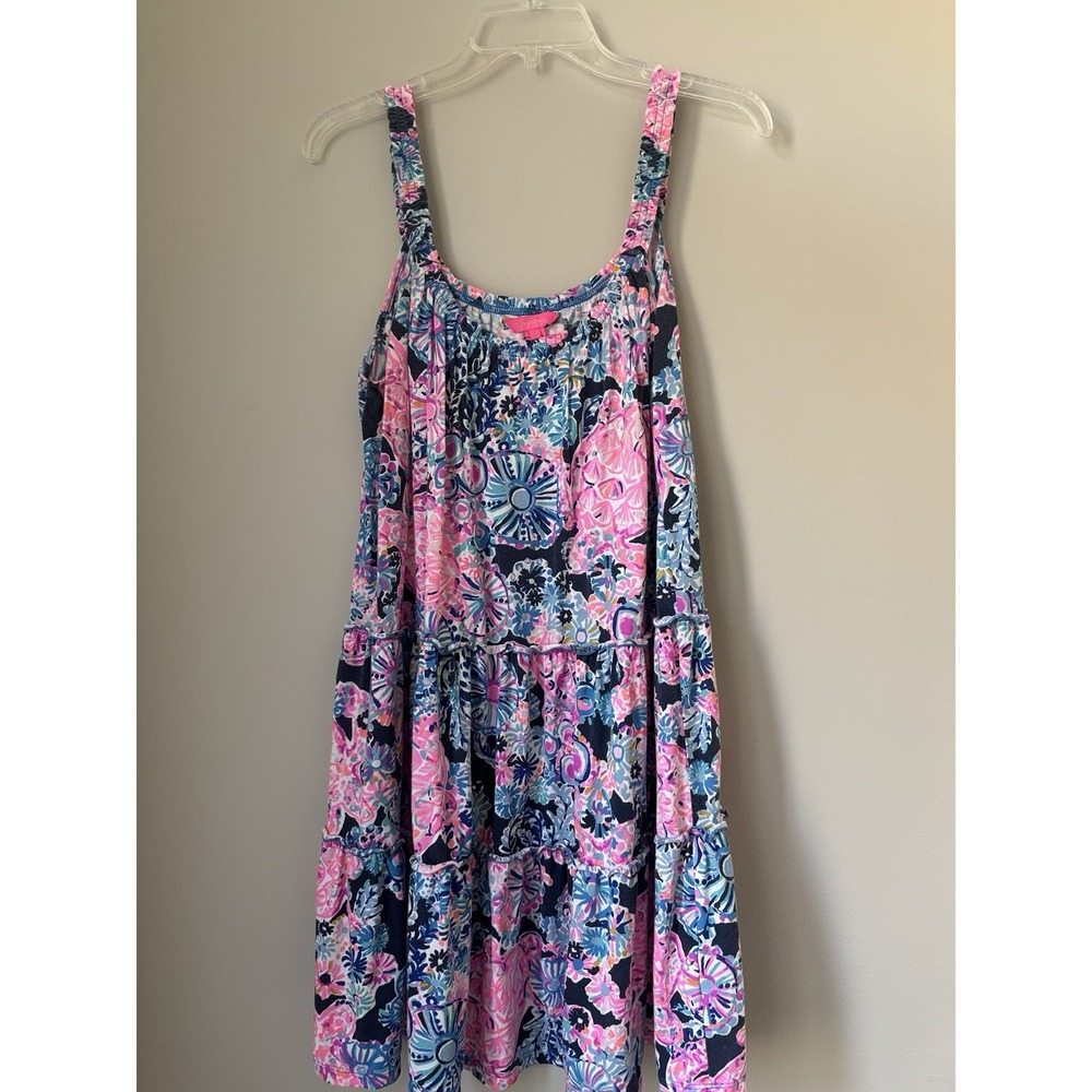 Lilly Pulitzer Logo High Tide Swing Dress Size Medium - Runs Generous In Size